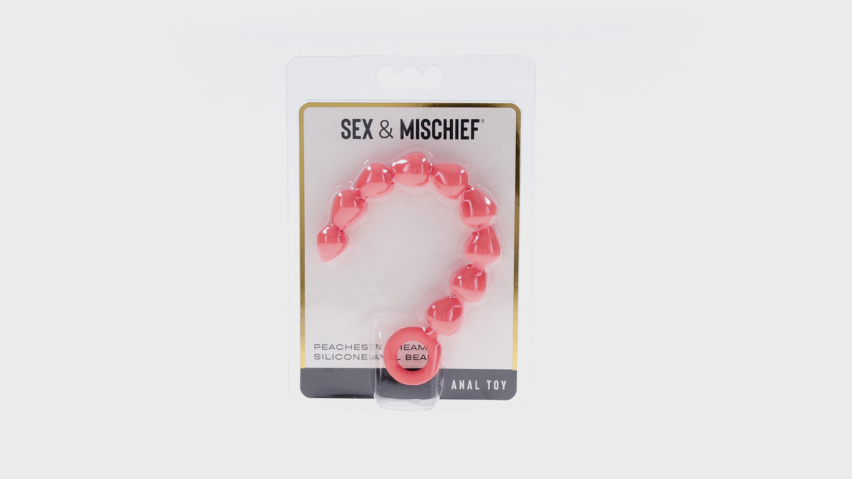 SPORTSHEETS - SEX & MISCHIEF PEACHES 'N CREAME SILICONE ANAL BEADS
