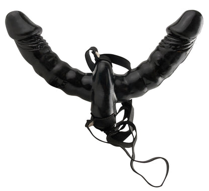 FETISH FANTASY SERIES - DOUBLE DELIGHT STRAP-ON-VIBRATOR