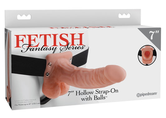 FETISH FANTASY SERIES - HOLLOW STRAP-ON WITH BALLS