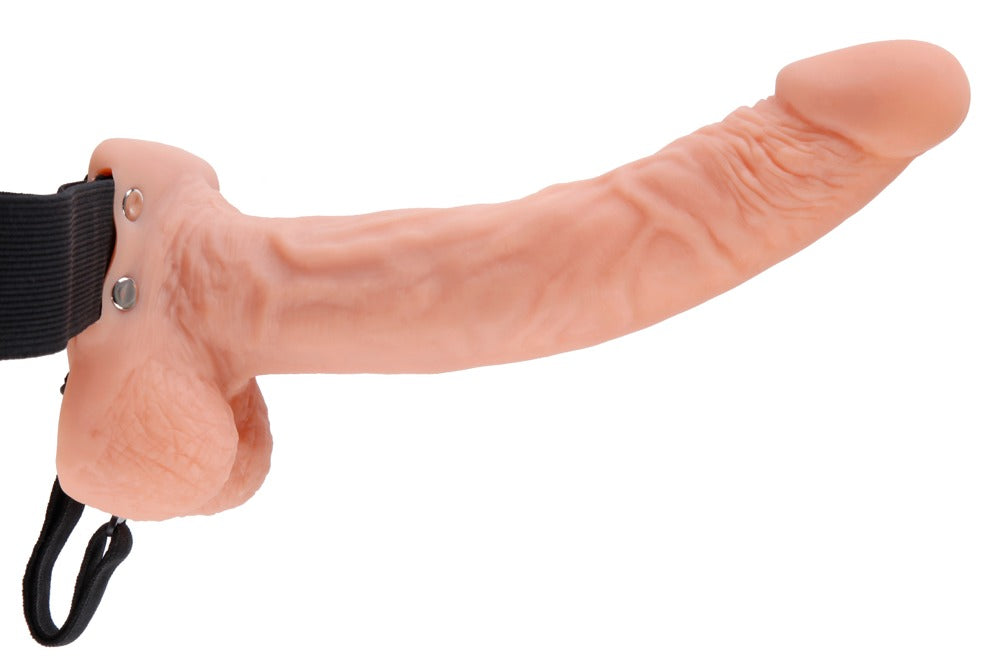 FETISH FANTASY SERIES - 9" HOLLOW STRAP-ON WITH BALLS