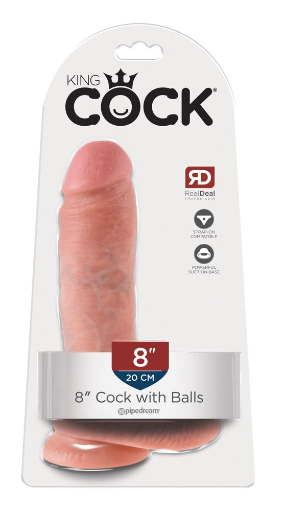 KING COCK - 8" COCK WITH BALLS