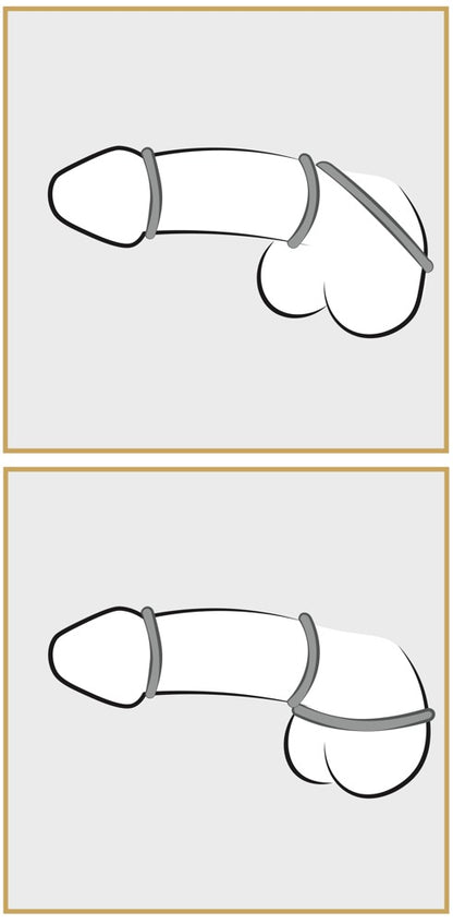 YOU2TOYS - METALLIC SILICONE COCK RING SET