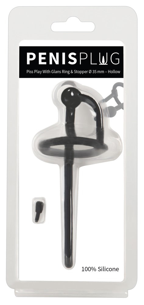 PENISPLUG - PISS PLAY WITH GLANS RING & STOPPER Ø 35MM - HOLLOW