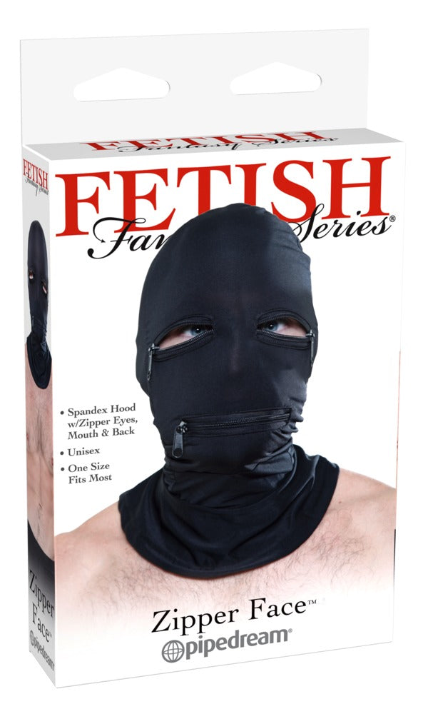 FETISH FANTASY SERIES - ZIPPER FACE HOOD