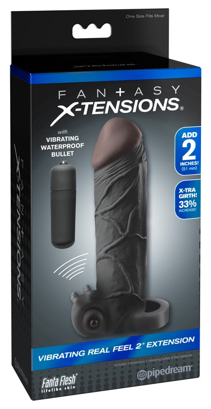 FANTASY X-TENSIONS - VIBRATING REAL FEEL 2" EXTENSION