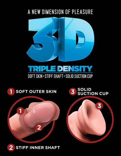 KING COCK PLUS - 7.5" TRIPLE DENSITY COCK WITH BALLS