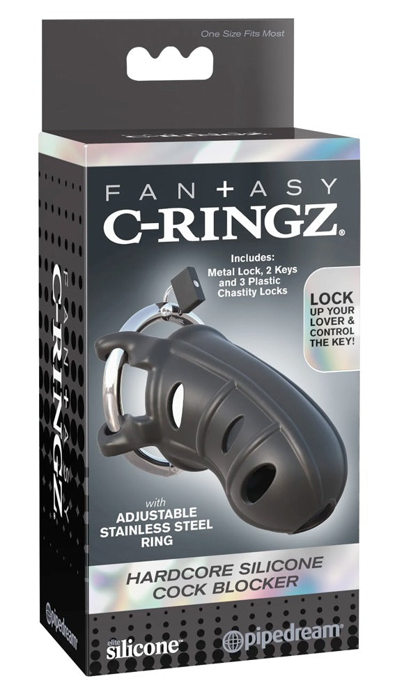 FANTASY C-RINGZ - HARDCORE SILICONE COCK BLOCKER