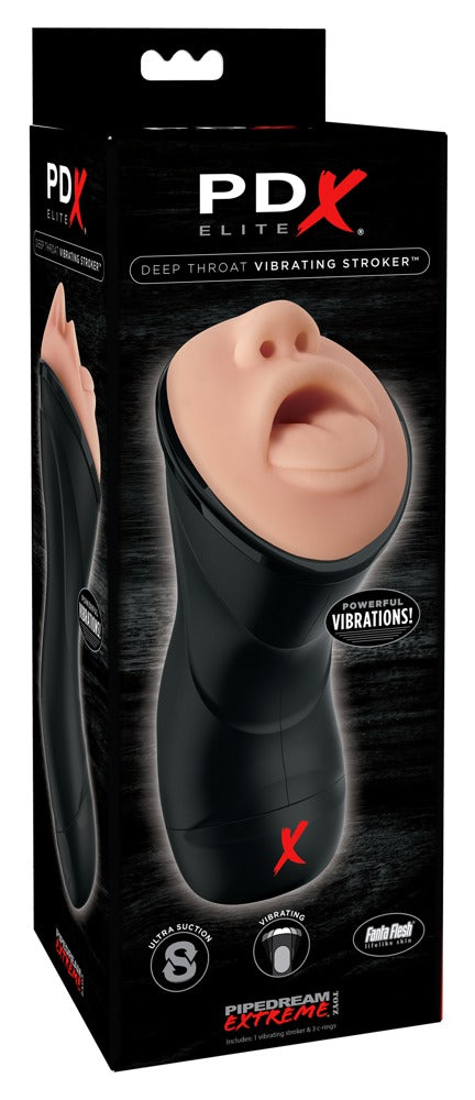 PDX ELITE - DEEP THROAT VIBRATING STROKER