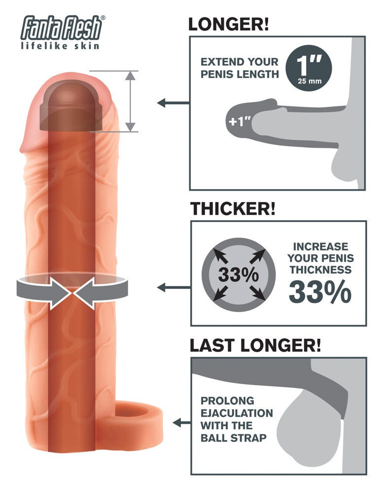FANTASY X-TENSIONS - PERFECT 1" EXTENSION WITH BALL STRAP
