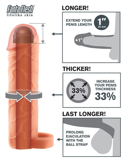FANTASY X-TENSIONS - PERFECT 1" EXTENSION WITH BALL STRAP