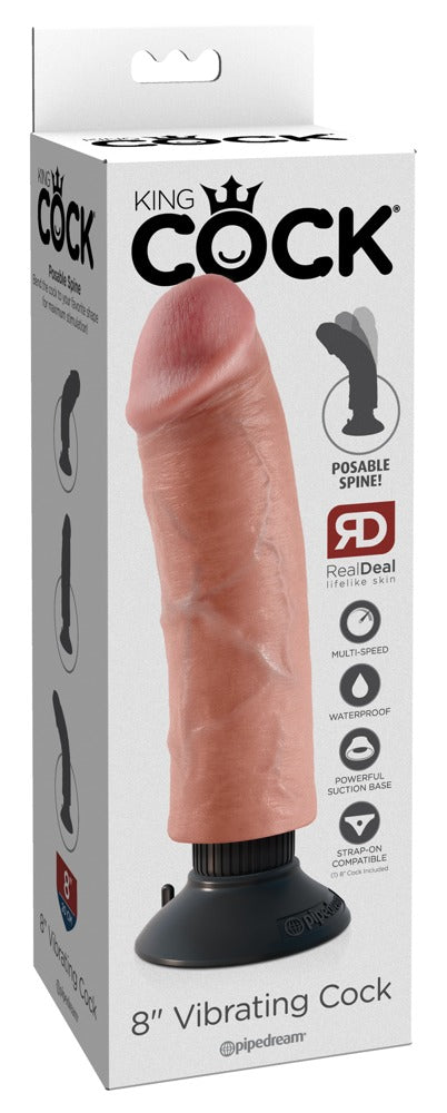 KING COCK - 8" VIBRATING COCK