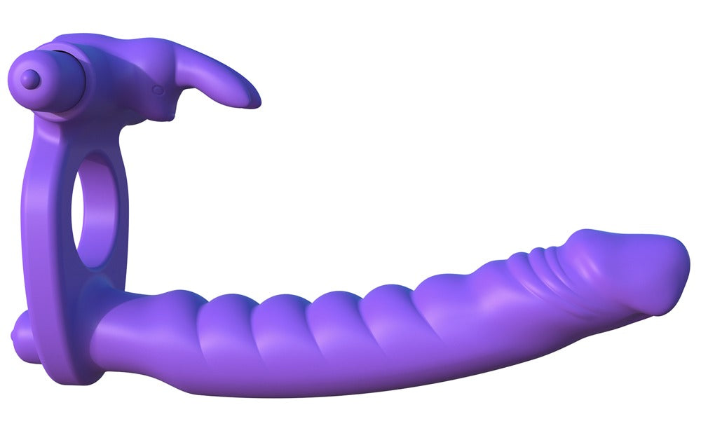 FANTASY C-RINGZ - SILICONE DOUBLE PENETRATOR RABBIT