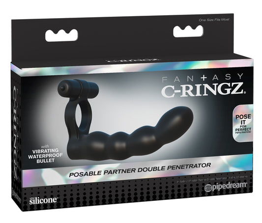 FANTASY C-RINGZ - POSABLE PARTNER DOUBLE PENETRATOR