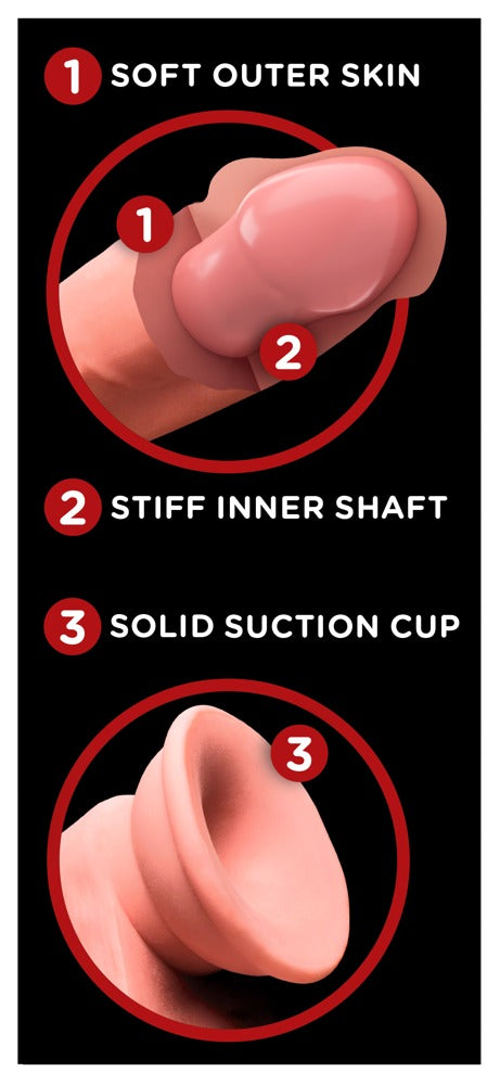 KING COCK PLUS - TRIPLE DENSITY COCK WITH SWINGING BALLS
