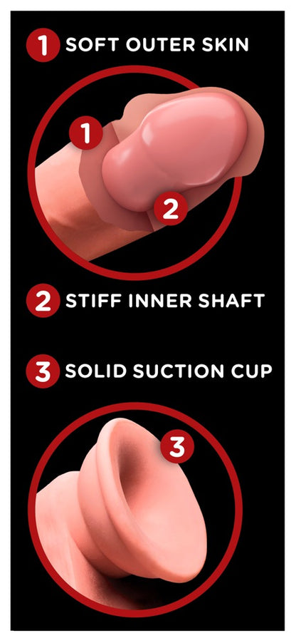 KING COCK PLUS - TRIPLE DENSITY COCK WITH SWINGING BALLS