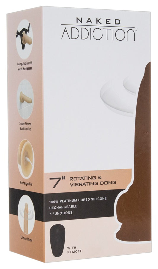 NAKED ADDICTION - 7" ROTATING & VIBRATING DONG