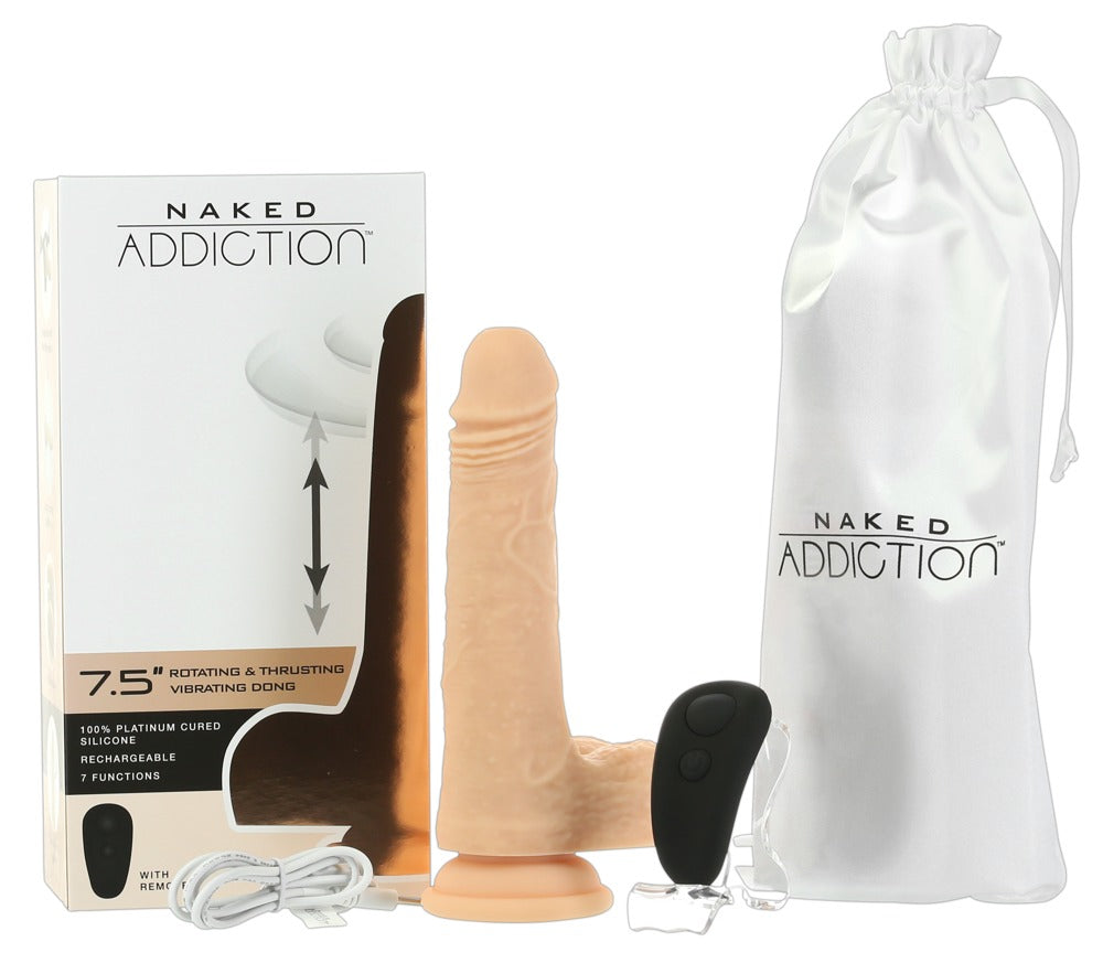 NAKED ADDICTION - 7.5 ROTATING & THRUSTING VIBRATING DONG