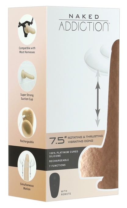NAKED ADDICTION - 7.5 ROTATING & THRUSTING VIBRATING DONG