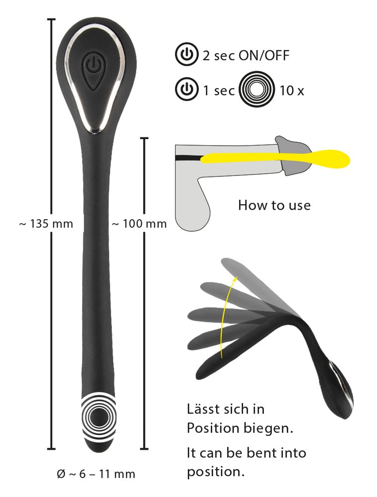 PENISPLUG - VIBRATING BENDABLE DILATOR