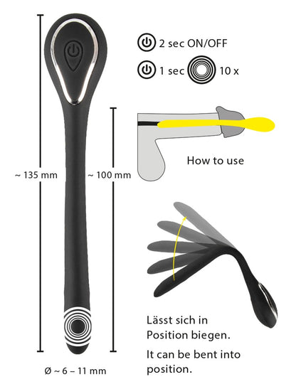 PENISPLUG - VIBRATING BENDABLE DILATOR
