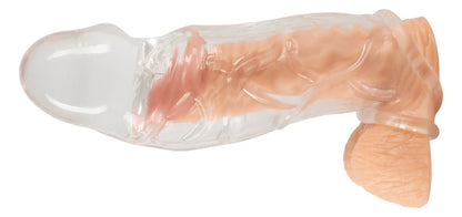 CRYSTAL - PENIS SLEEVE WITH EXTENSION + BALL RING