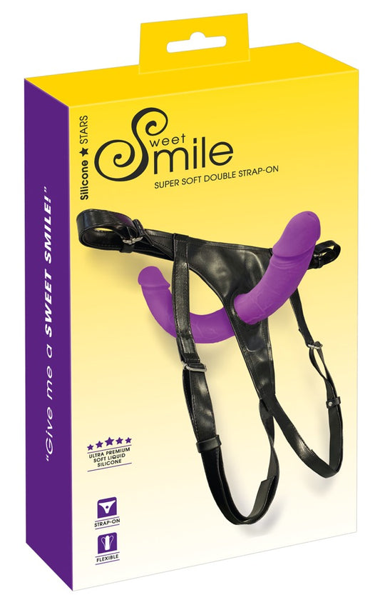 SWEET SMILE - SUPER SOFT DOUBLE STRAP-ON