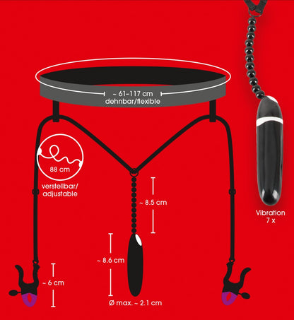 BAD KITTY - BAD KITTY SPREADER STRING WITH VIBRATOR