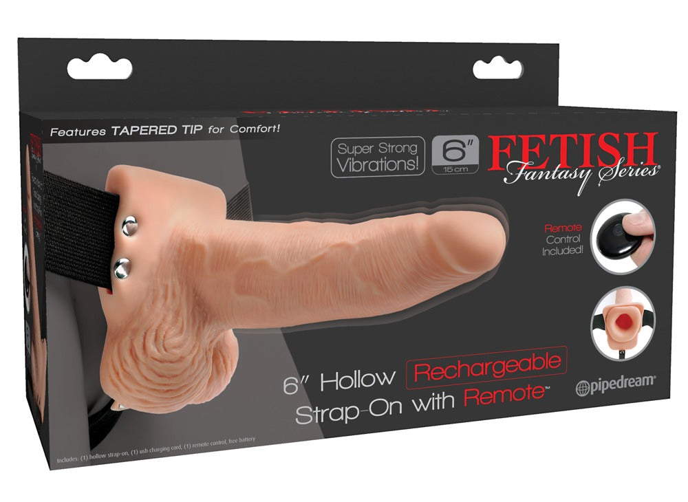 FETISH FANTASY SERIES - 6 INCH RC STRAP-ON