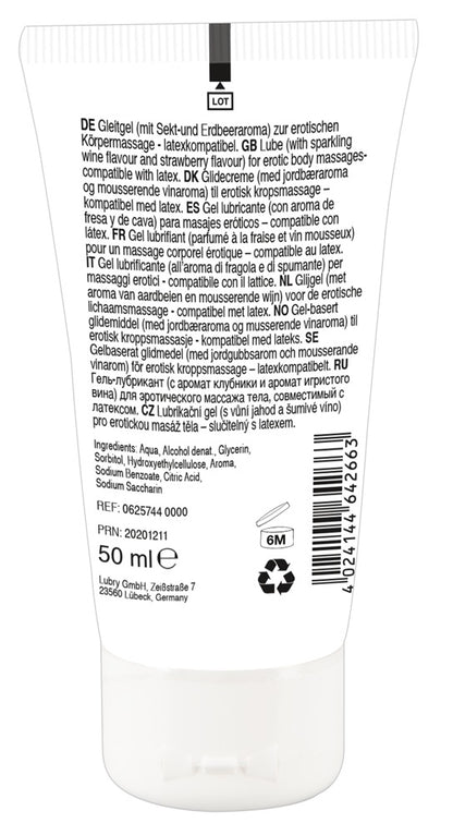 LICK IT! - EROTIC MASSAGE GEL SPARKLING WINE AND STRAWBERRY