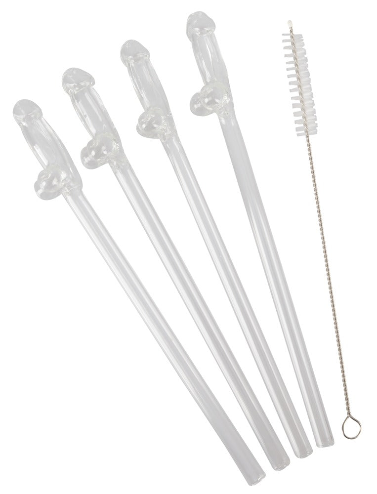 GLASS DRINKING STRAW WILLY