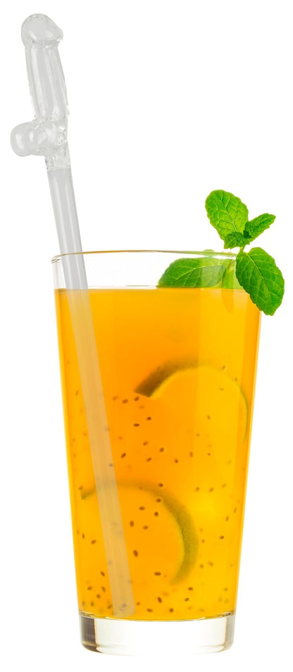 GLASS DRINKING STRAW WILLY