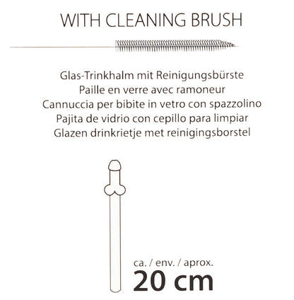 GLASS DRINKING STRAW WILLY