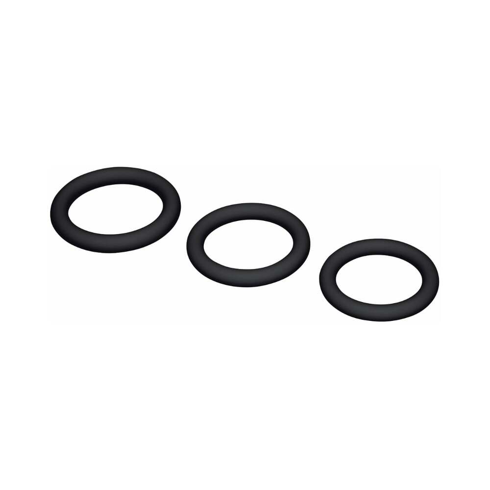 ME YOU US SIGNATURE - O CONJUNTO DE 3 ANÉIS CHUBBY PRETO