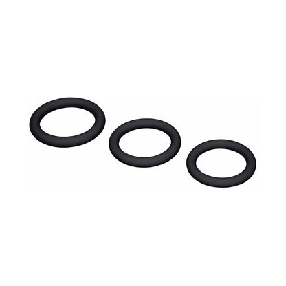 ME YOU US SIGNATURE - O CONJUNTO DE 3 ANÉIS CHUBBY PRETO