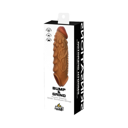 HOTT PRODUCTS - MANGA PARA PÉNIS SKINSATIONS BUMP&GRIND COM RELEVOS E TIRA ESCROTAL