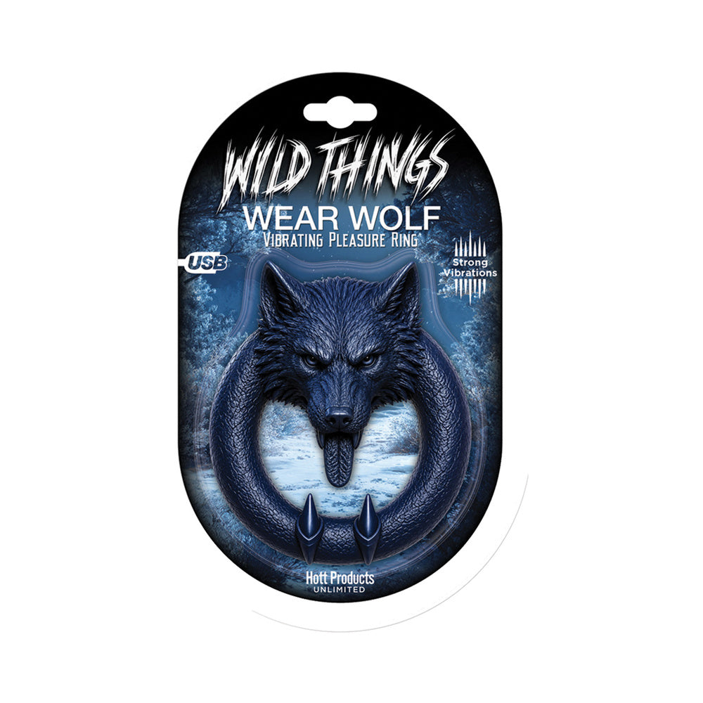 HOTT PRODUCTS - ANÉIS PARA ANIMAIS WILD THINGS WEAR WOLF EM SILICONE LÍQUIDO COM 10 FUNÇÕES