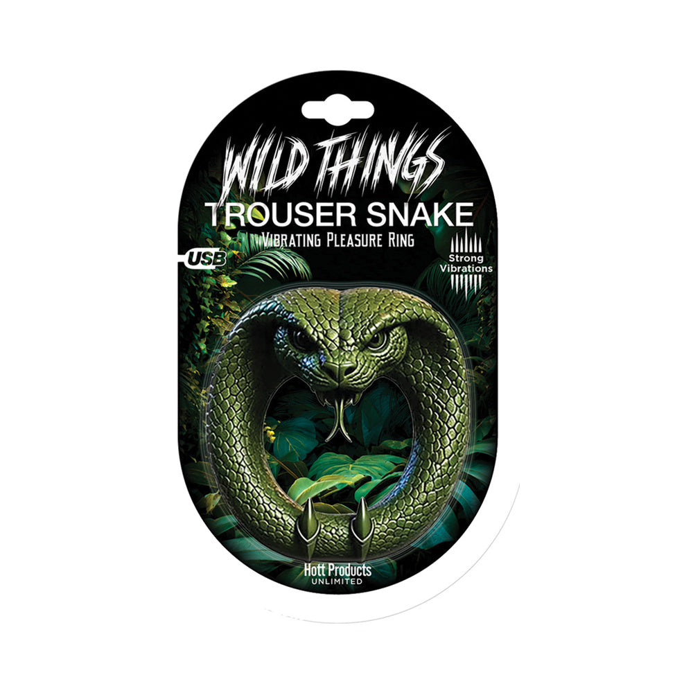 HOTT PRODUCTS - WILD THINGS ANIMAL RINGS TROUSER SNAKE 10-FUNCTION LIQUID SILICONE