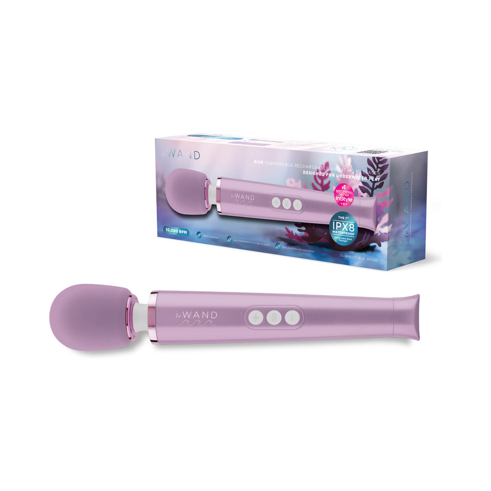 LE WAND - DIVE SUBMERSIBLE RECHARGEABLE VIBRATING MASSAGER, LAVENDER