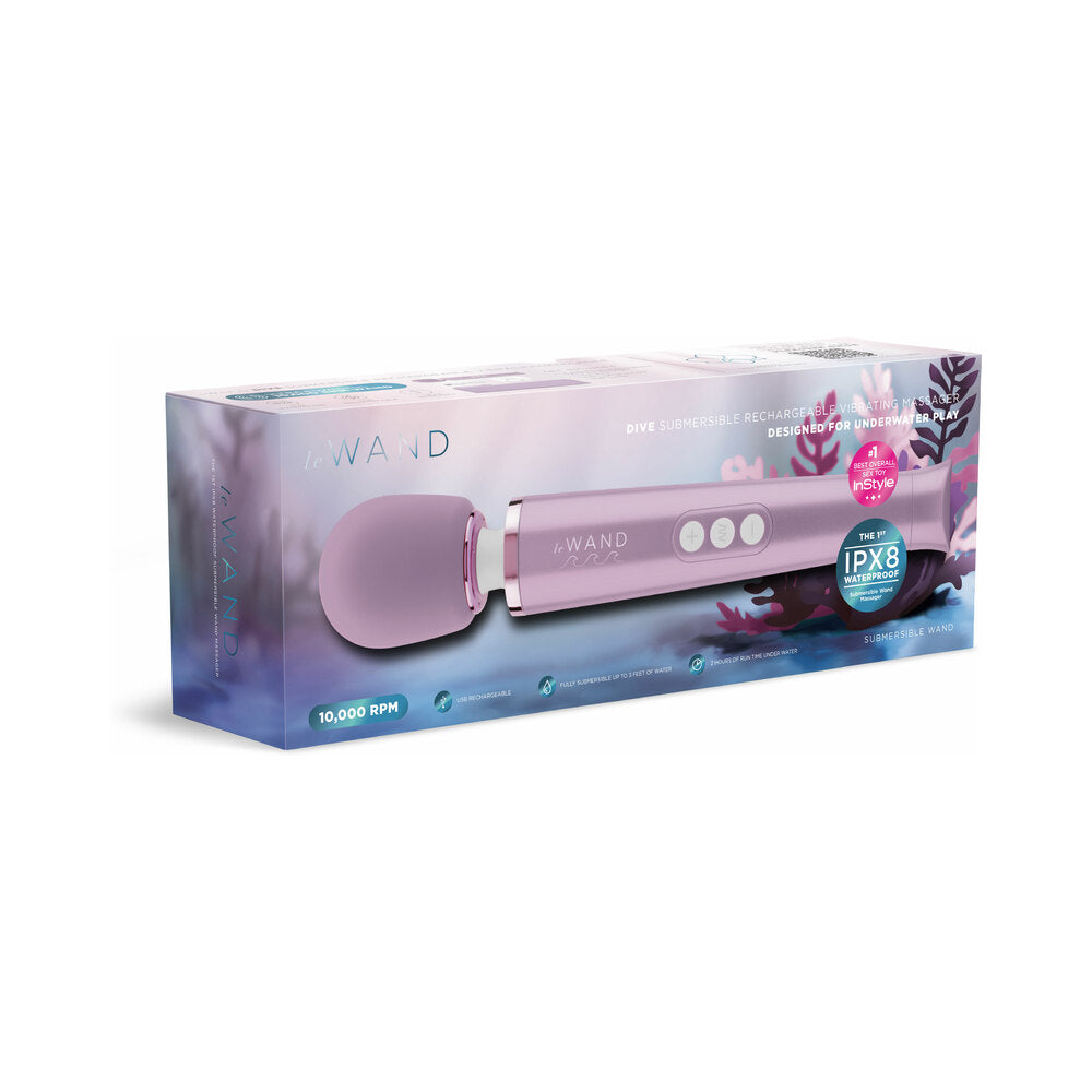 LE WAND - DIVE SUBMERSIBLE RECHARGEABLE VIBRATING MASSAGER, LAVENDER