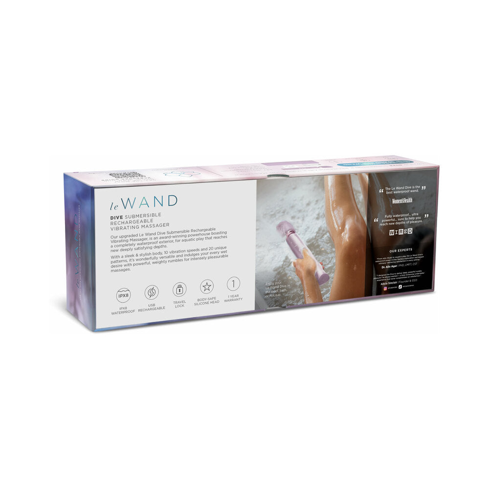 LE WAND - DIVE SUBMERSIBLE RECHARGEABLE VIBRATING MASSAGER, LAVENDER
