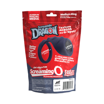 SCREAMING O - ANEL DE TEXTURA DRAGON STORM DRAGON G-SPOT AZUL