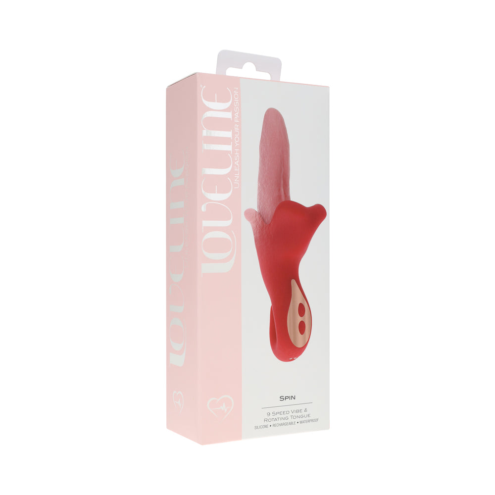 SHOTS - LOVELINE SPIN ROTATING VIBRATING TONGUE COR-DE-ROSA