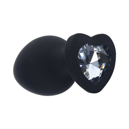 SHOTS - AÍ! LARGE HEART DIAMOND BUTT PLUG 6 JEWELS PRETO
