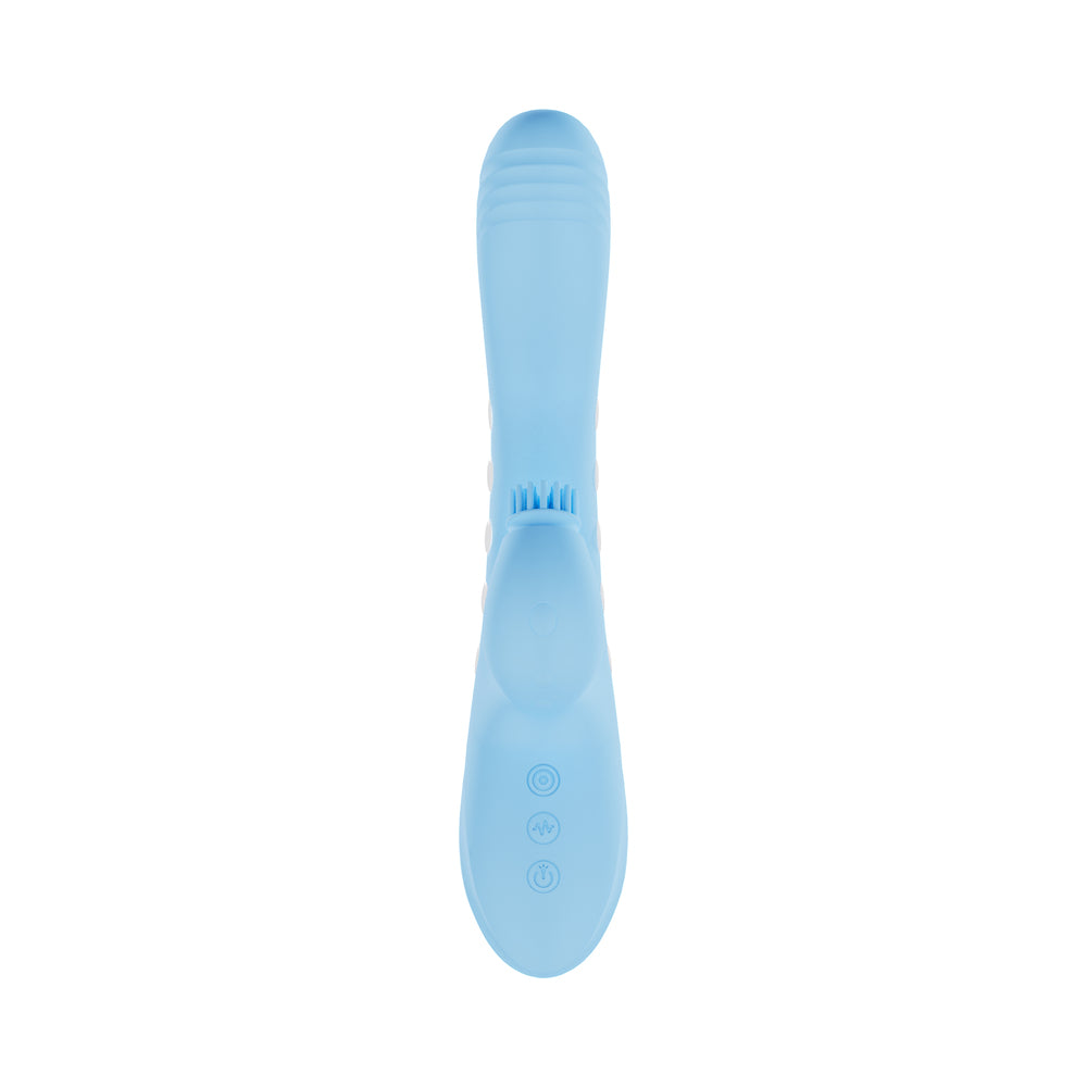 SHOTS - ESTIMULADOR CLITORIDIANO VIBRANTE E DE TOQUES VIVE ANDRIA LED G-SPOT AZUL