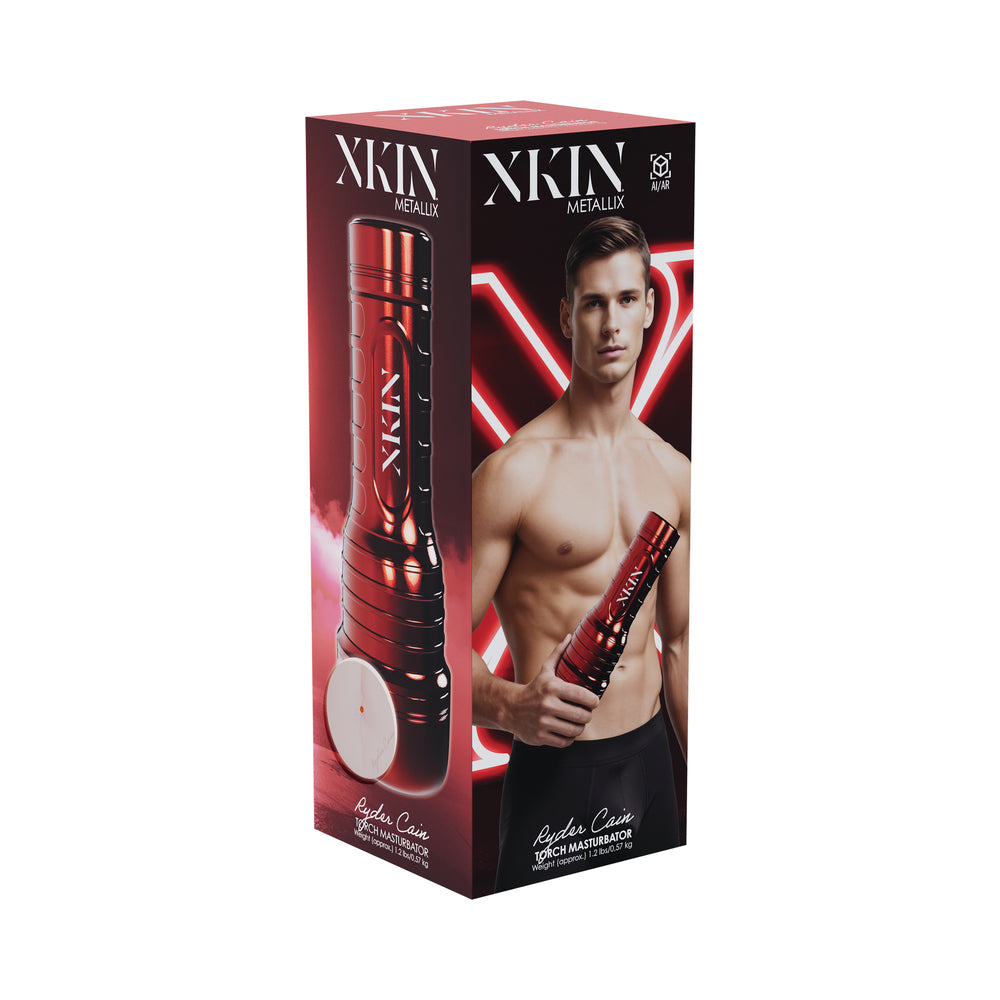 SHOTS - XKIN RYDER CAIN ASS TORCH MASTURBATOR VERMELHO METÁLICO