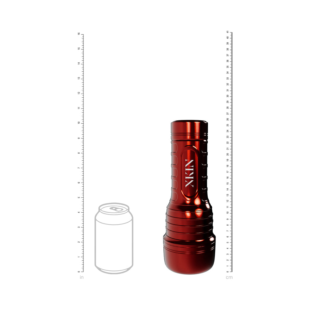 SHOTS - XKIN ROMAN BLAZE ASS TORCH MASTURBADOR VIBRATÓRIO VERMELHO METÁLICO