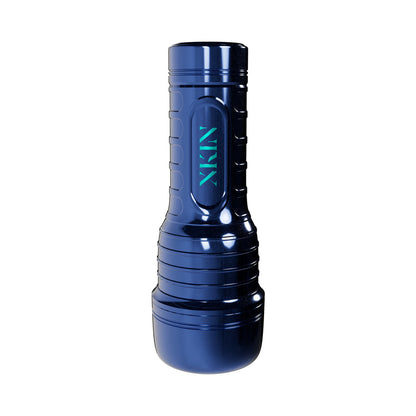 SHOTS - XKIN RONAN COBALT MASTURBADOR COM VIBRAÇÃO E SUCÇÃO AZUL METÁLICO