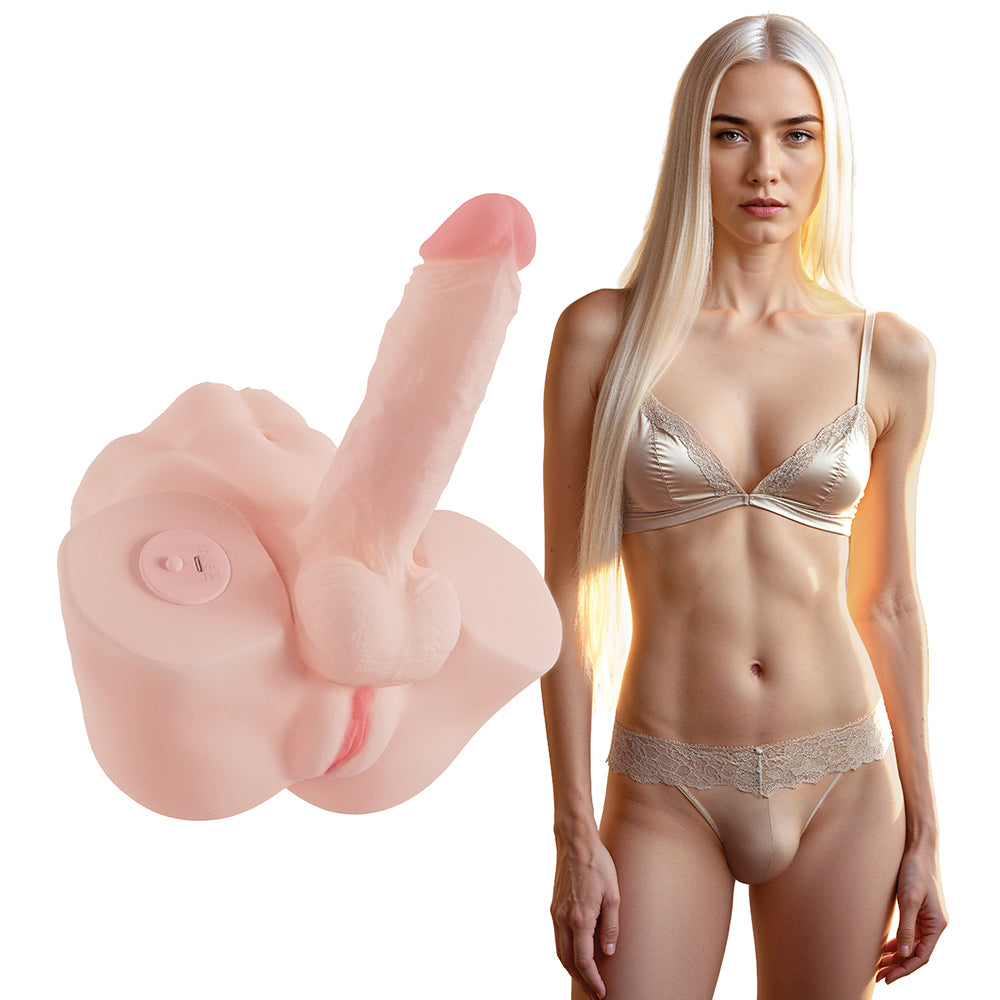 SHOTS - XKIN BODY-FORMS EMERIE AVALON TRANS PÉNIS VIBRANTE POSSÍVEL + VAGINA DE SUCÇÃO