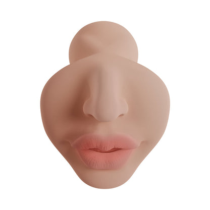 SHOTS - XKIN CRIMSON HEX MOUTH MASTURBATOR WITH VIBRATING BULLET