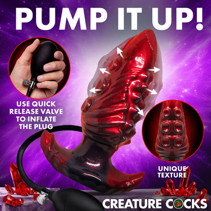XR BRANDS - CREATURE COCKS TENTACLE INFLATABLE SILICONE ANAL PLUG MEDIUM